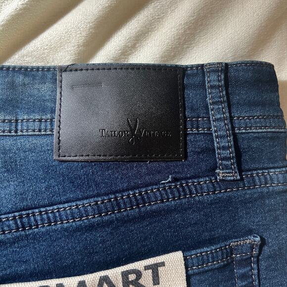 Tailor Vintage Mens Canaan Slim Fit Comfort Stretch Waist Denim Jeans Size 36x32 - Picture 10 of 11